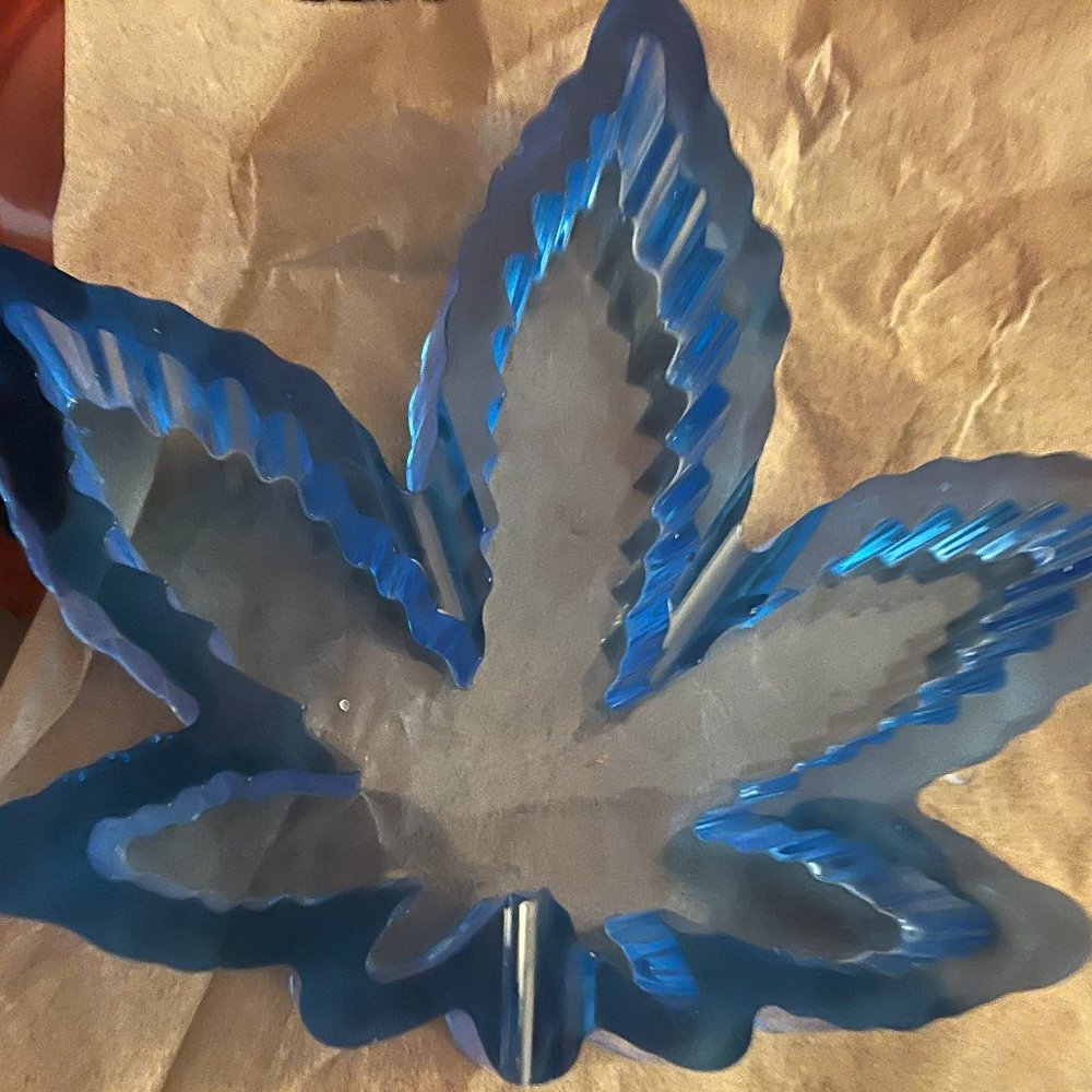 Handmade 420 Leaf  shaped trinket dish